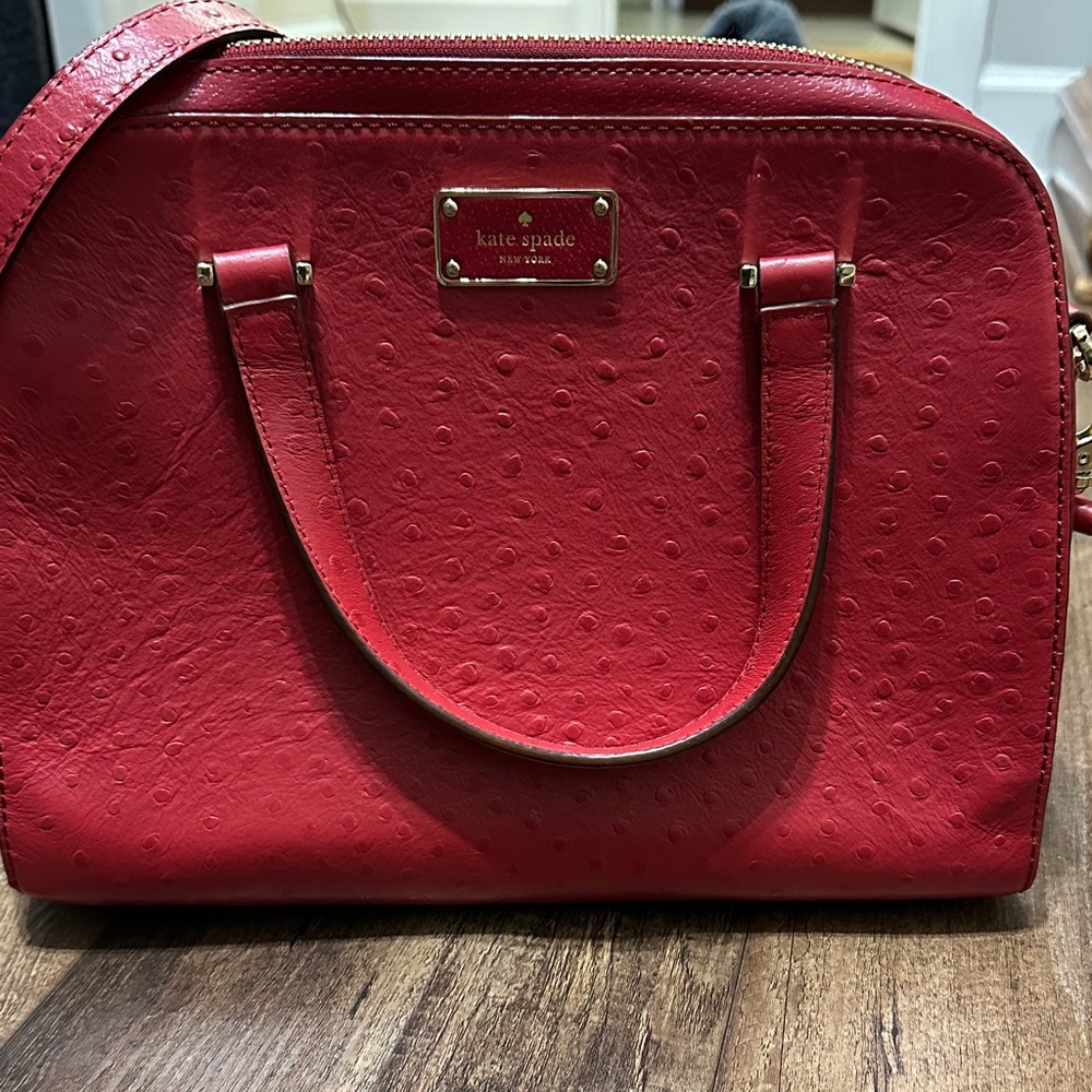 Kate Spade Textured Red Satchel